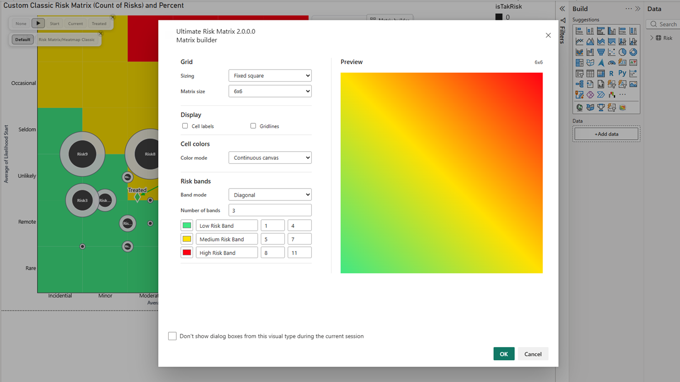 Ultimate Risk Matrix 2.0 custom matrix builder in Power BI